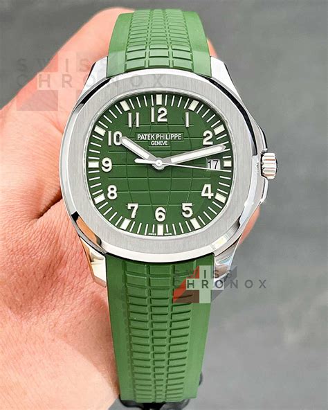 patek philippe aquanaut travel time green|patek philippe aquanaut strap price.